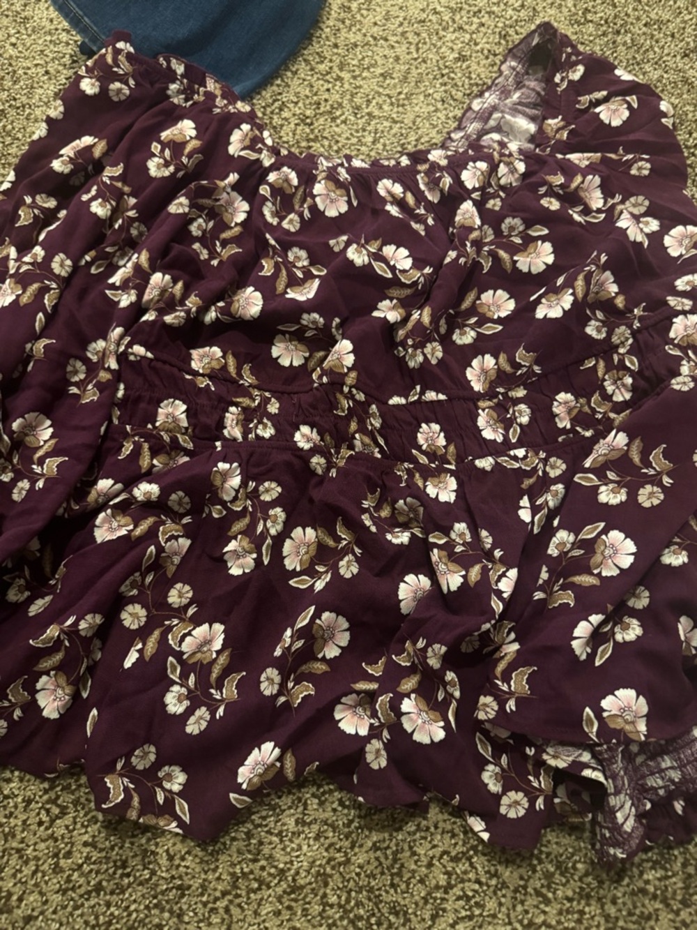 torrid Plum Floral Off-Shoulder Blouse